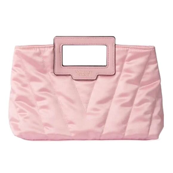 Victoria's Secret Handbags - New Victoria's Secret Women's Chevron Quilted Satin Party Clutch Bag